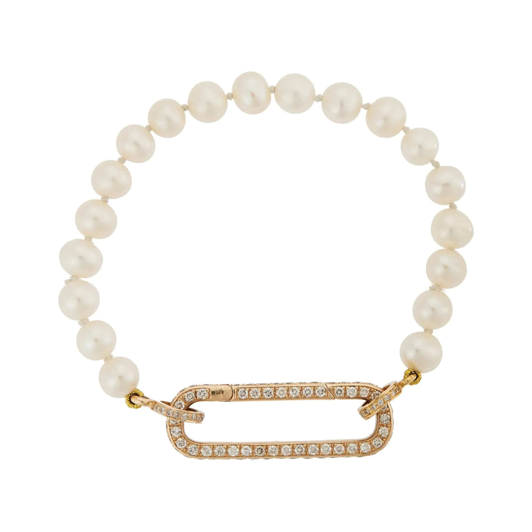 Pearl Large Oblong Beaded Bracelet 69 - Globetrotter - Ileana Makri