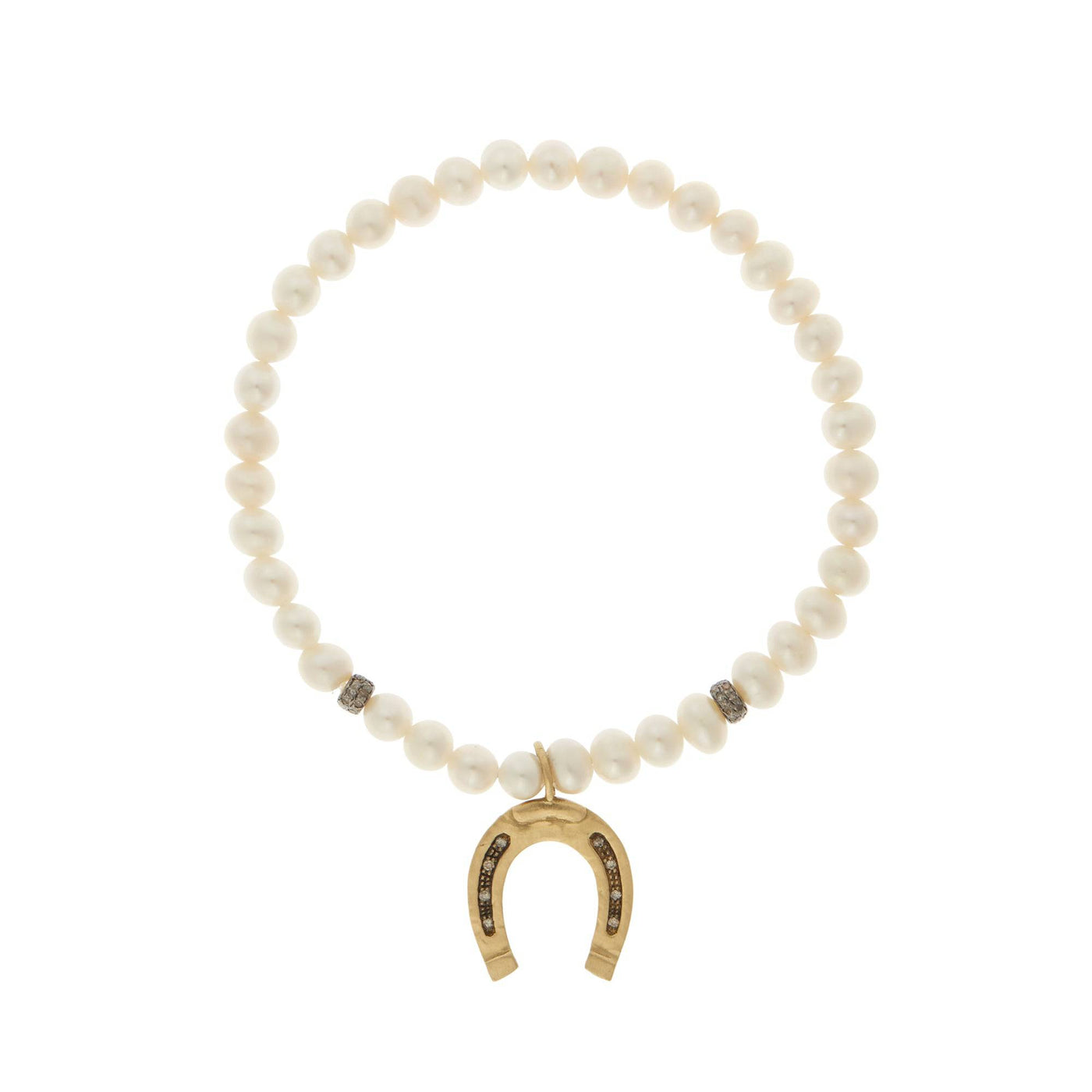 Pearl Lucky Horseshoe Bracelet - Globetrotter - Ileana Makri store