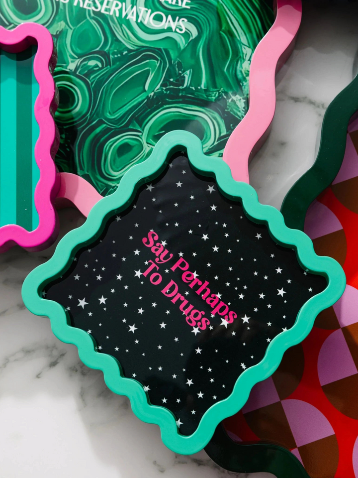 Perhaps to Drugs Lacquer Tray Small - Furbish - Ileana Makri