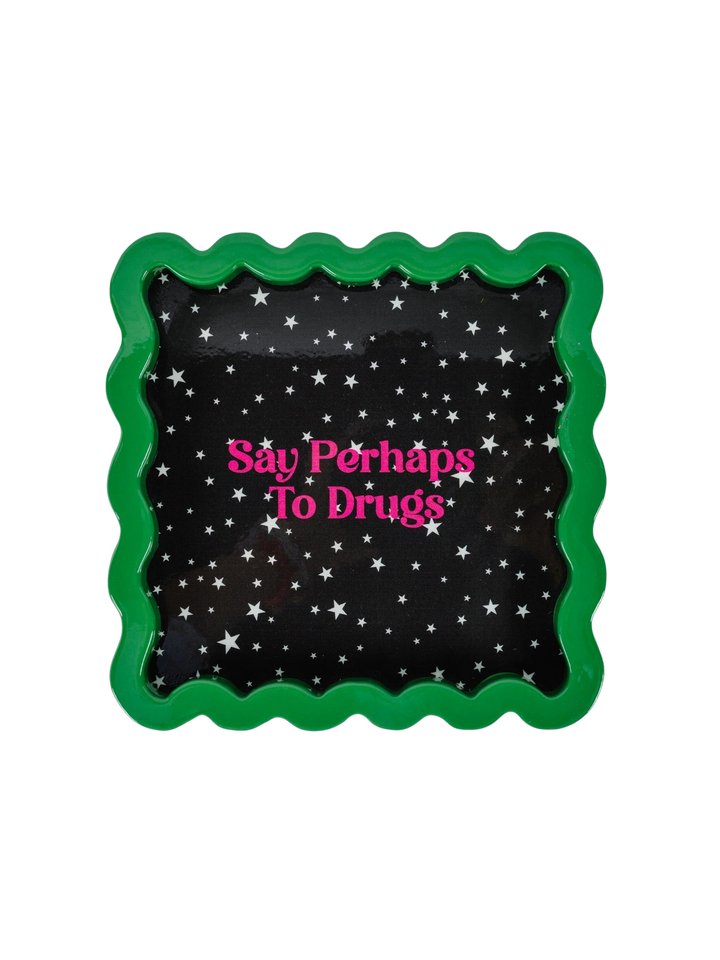 Perhaps to Drugs Lacquer Tray Small - Furbish - Ileana Makri