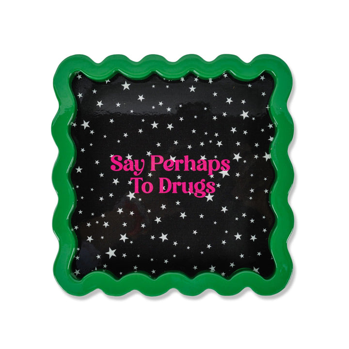Perhaps to Drugs Lacquer Tray Small - Furbish - Ileana Makri