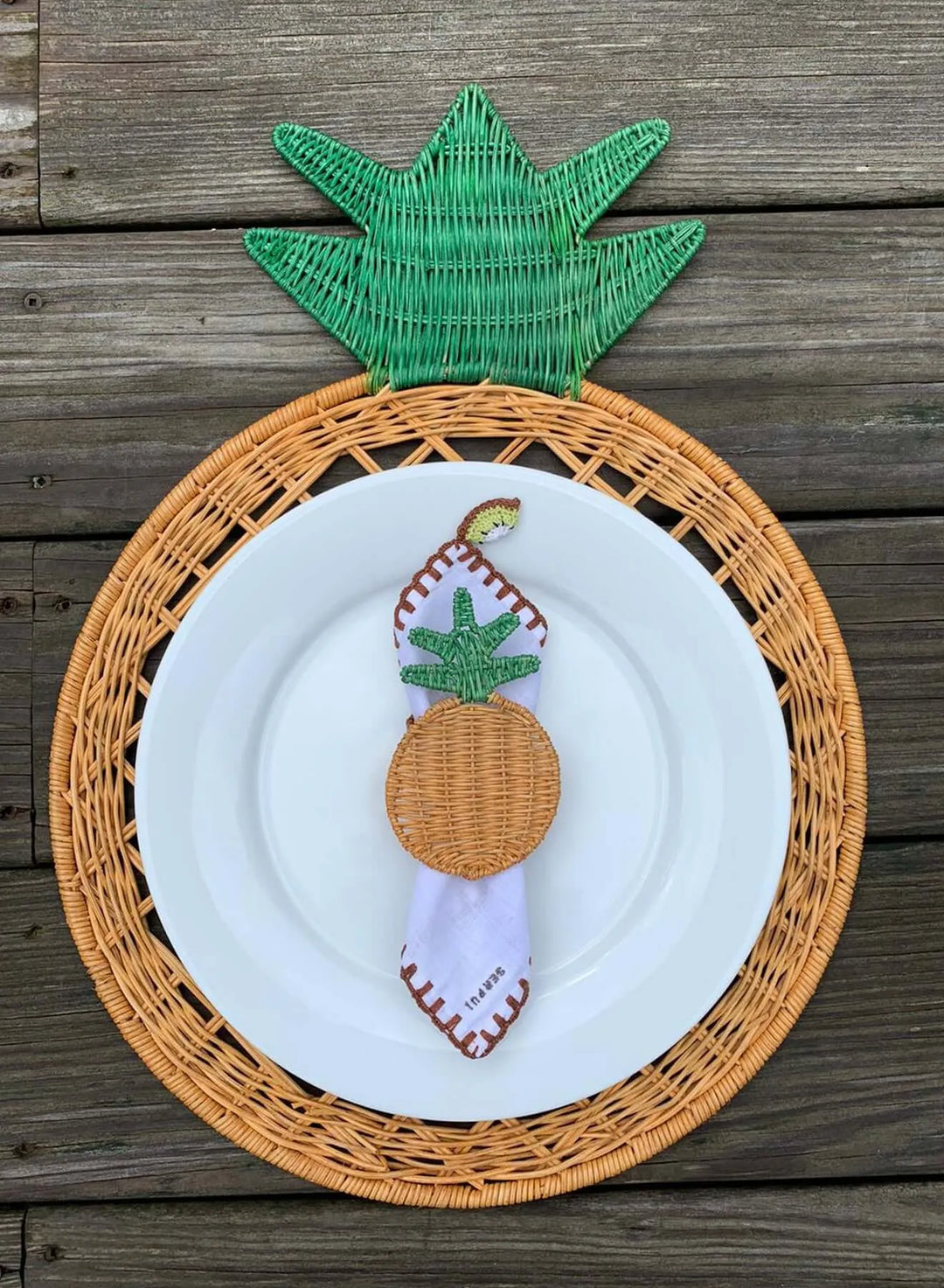 Pineapple napkin rings discount