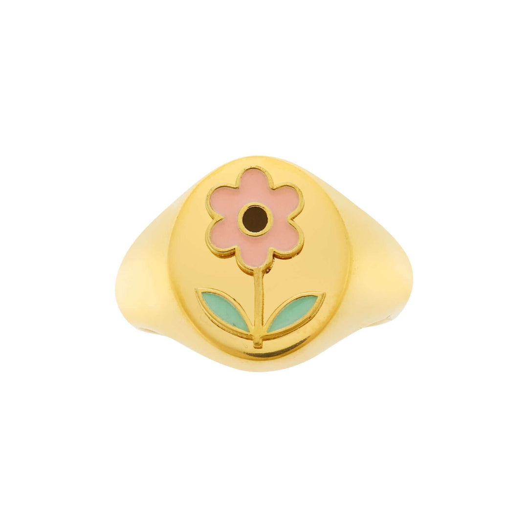 Pink Happy Daisy Ring - Eye M Flower Power - Ileana Makri