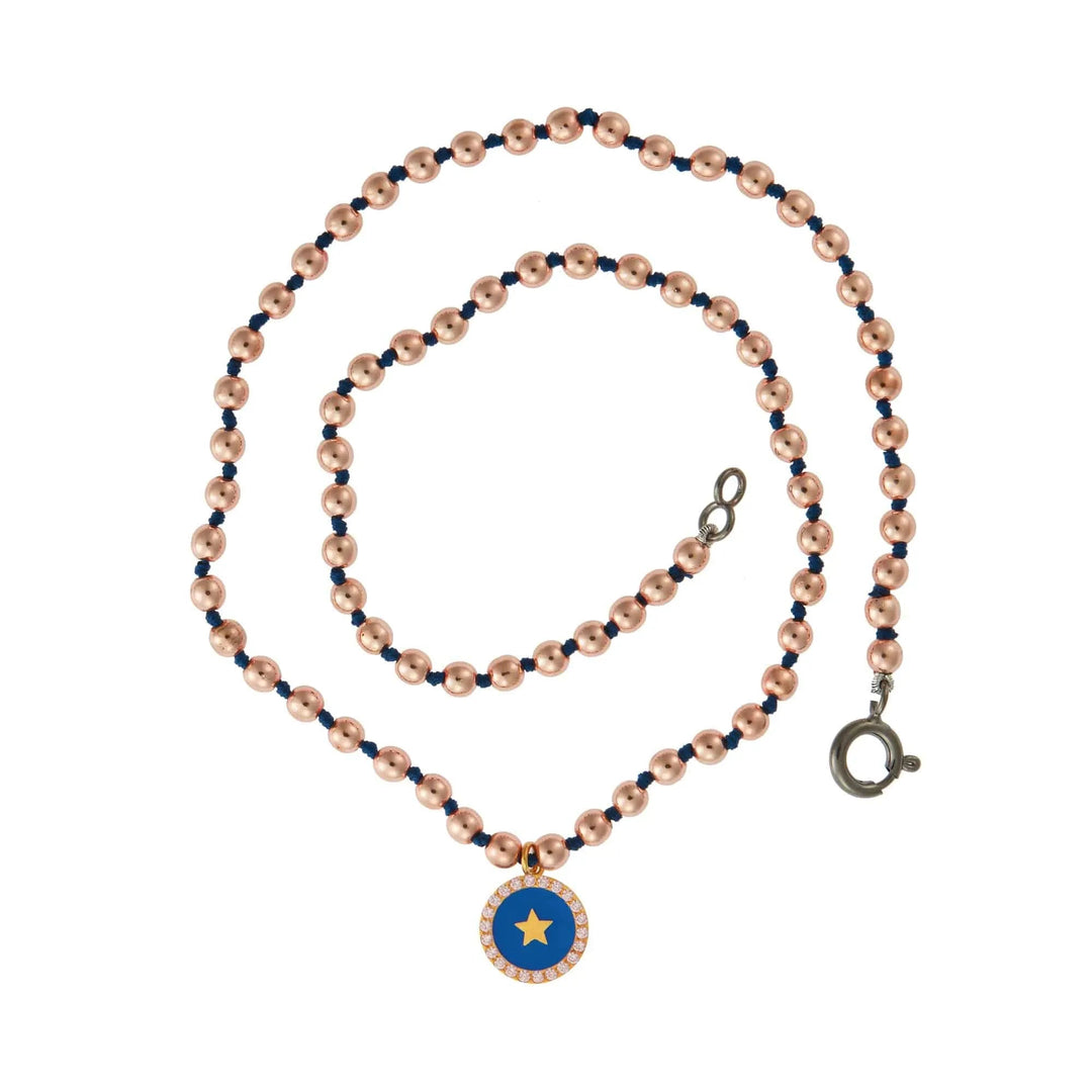 Pink Hematite Blue Star - Eye M - Ileana Makri