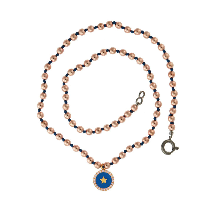 Pink Hematite Blue Star - Eye M - Ileana Makri