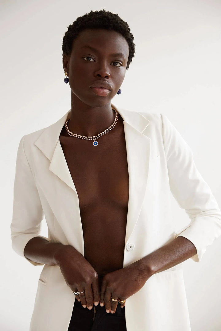 Pink Hematite Blue Star - Eye M - Ileana Makri