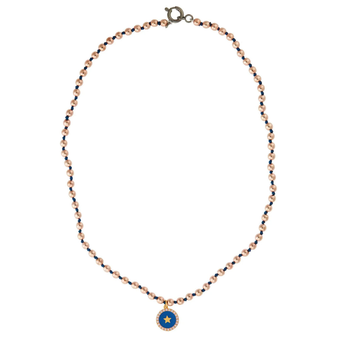 Pink Hematite Blue Star - Eye M - Ileana Makri