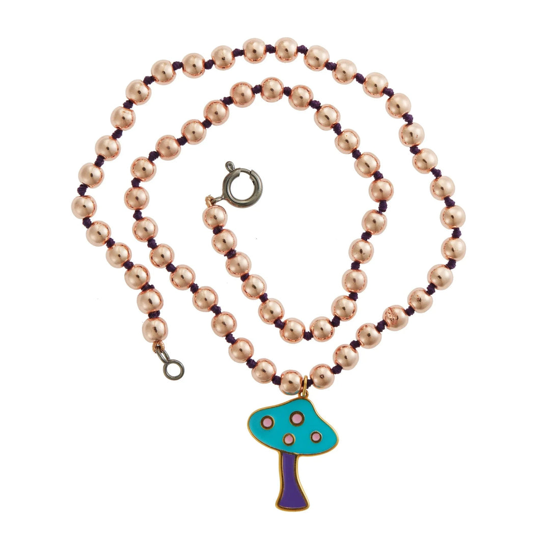 Pink Hematite Mushroom - Eye M Beads - Ileana Makri