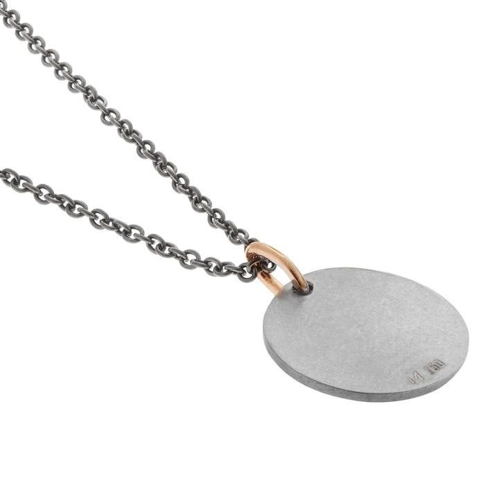 Pink Sapphire Letter Pendant T - PS - TITANIUM - Ileana Makri