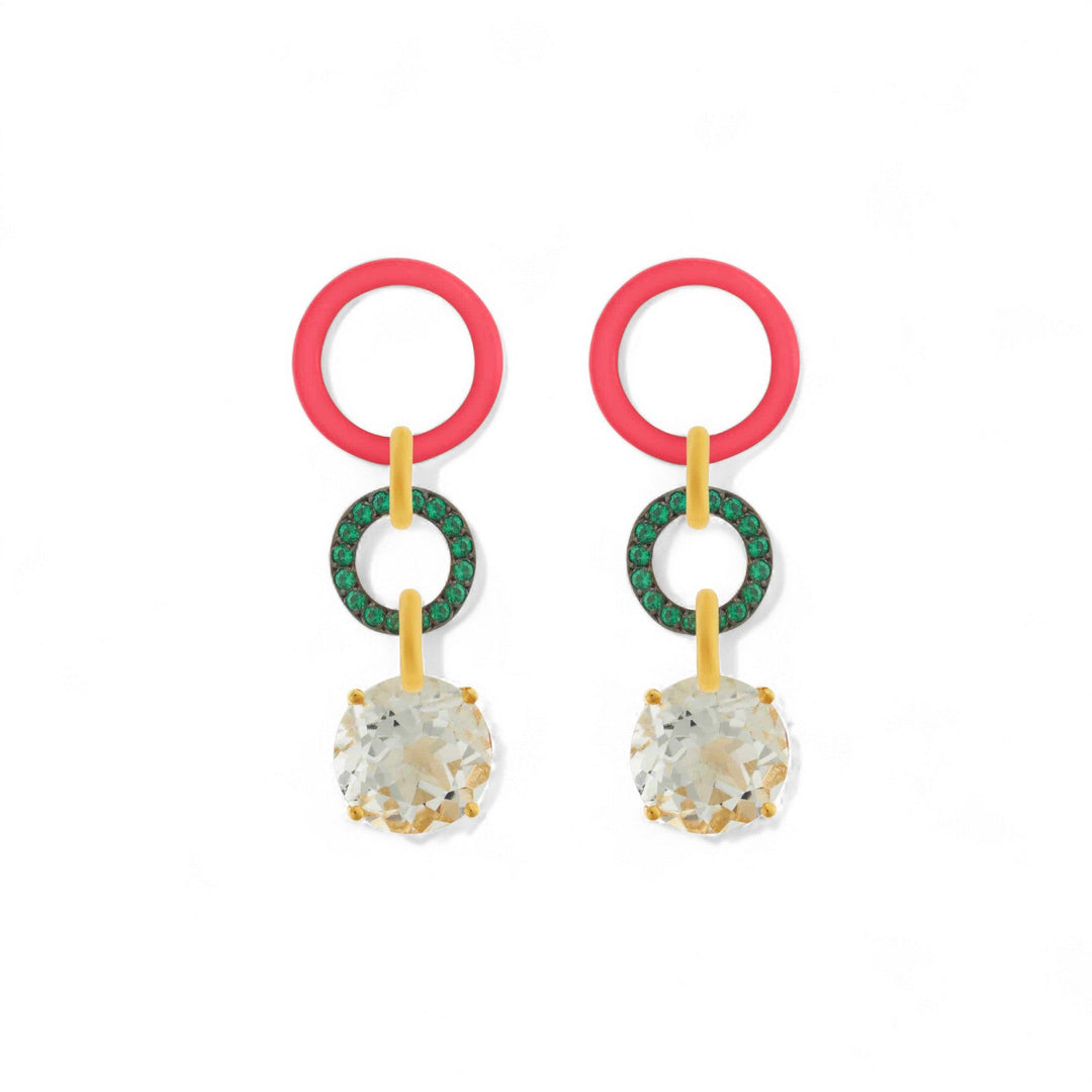 Pink Twist White Topaz - Eye M Neon Rocks - Ileana Makri