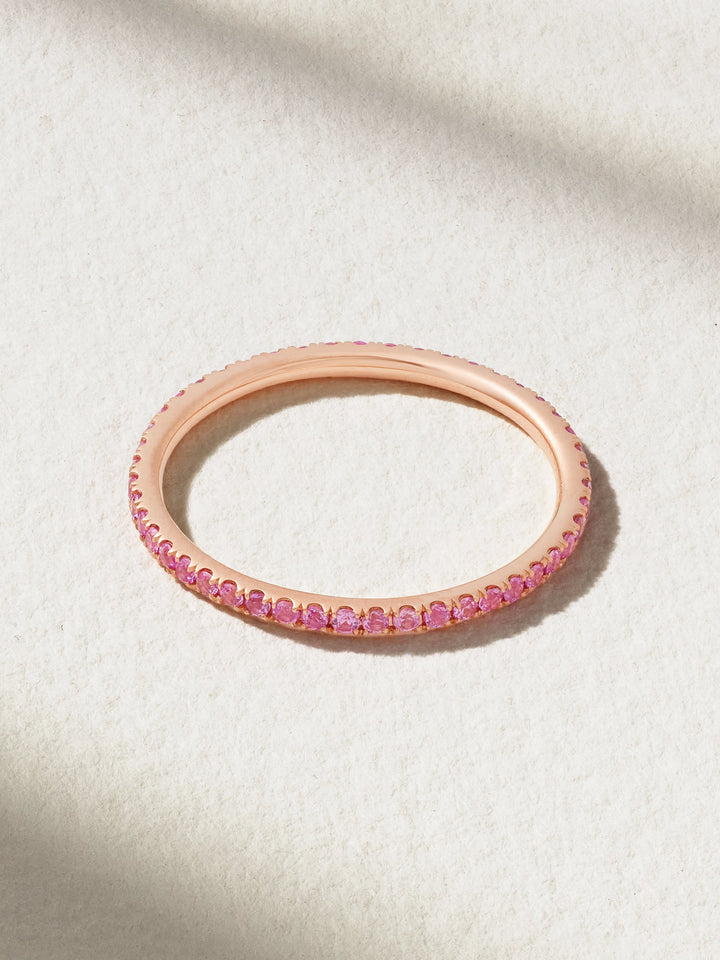 Pink Sapphire Thread Band
