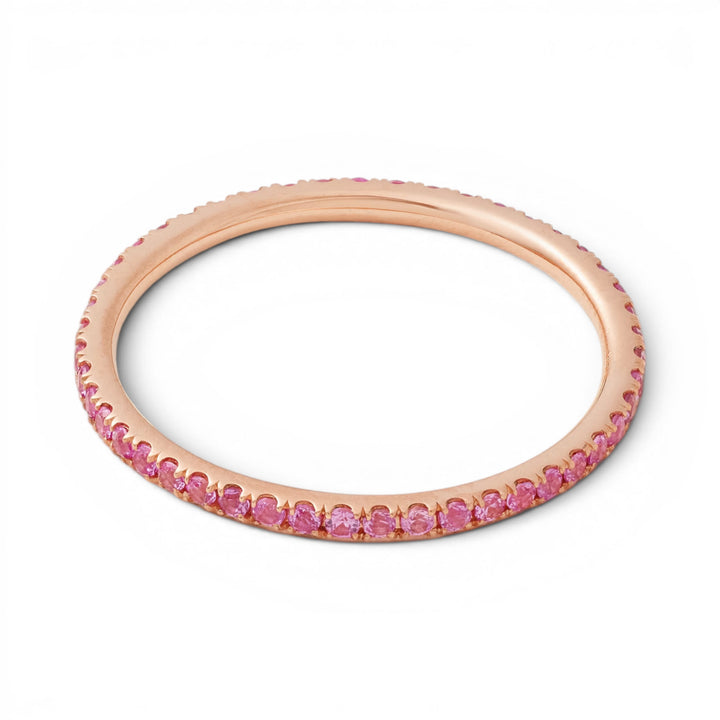 Pink Sapphire Thread Band