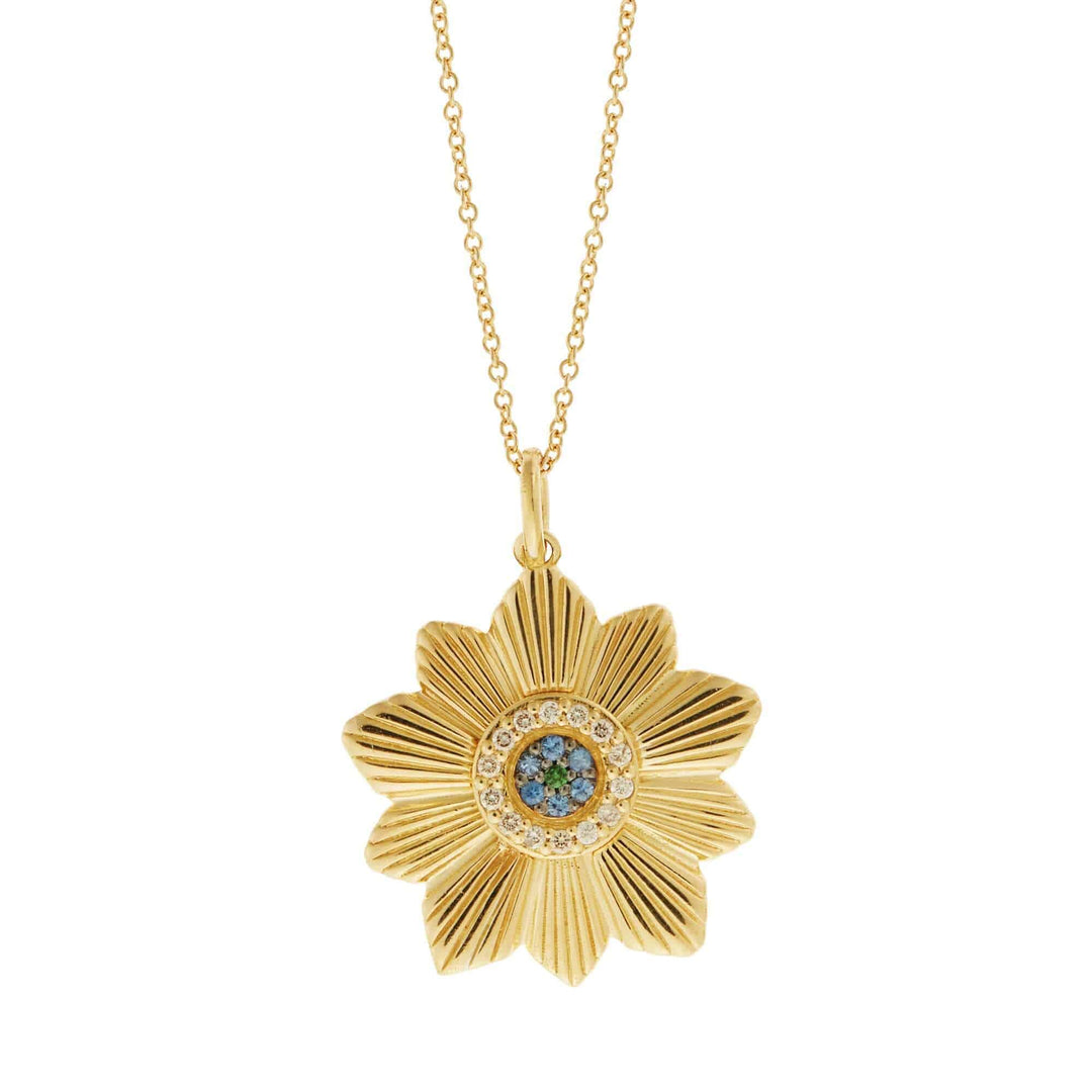 Pleated Flower Eye Pendant Y - EYE LOVE - Ileana Makri