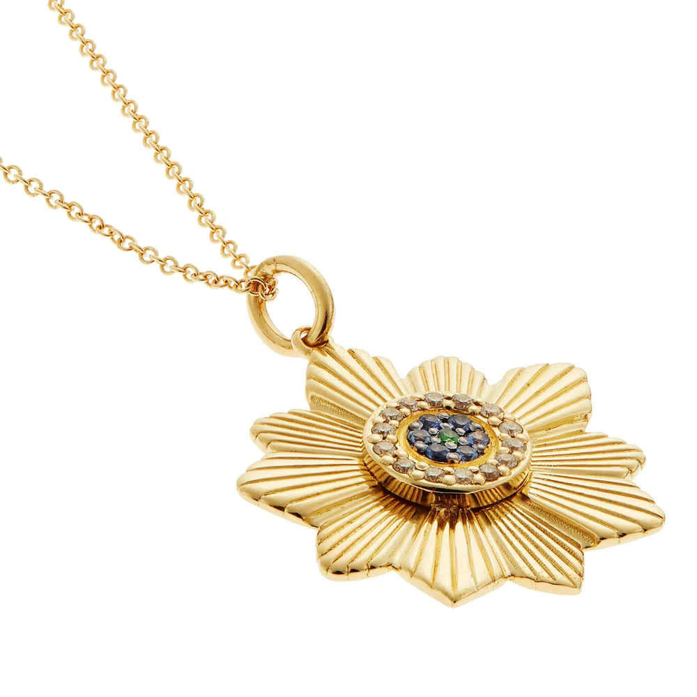 Pleated Flower Eye Pendant Y - EYE LOVE - Ileana Makri