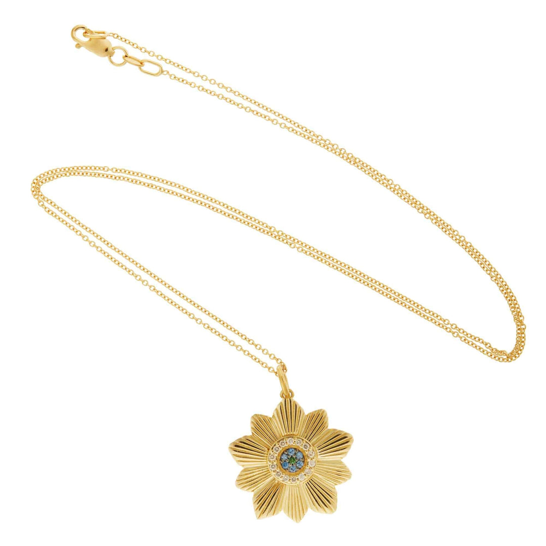Pleated Flower Eye Pendant Y - EYE LOVE - Ileana Makri