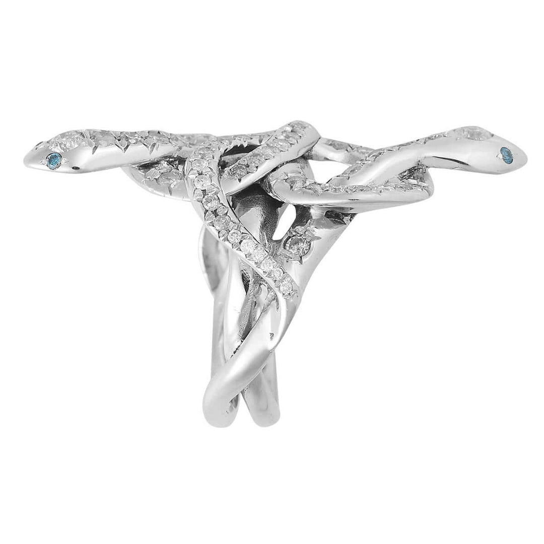 Poison Hug Ring W - Grey D - Blue D - SNAKES - Ileana Makri