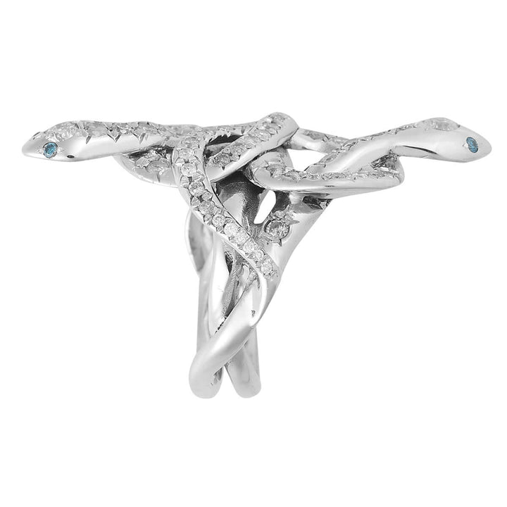 Poison Hug Ring W - Grey D - Blue D - SNAKES - Ileana Makri