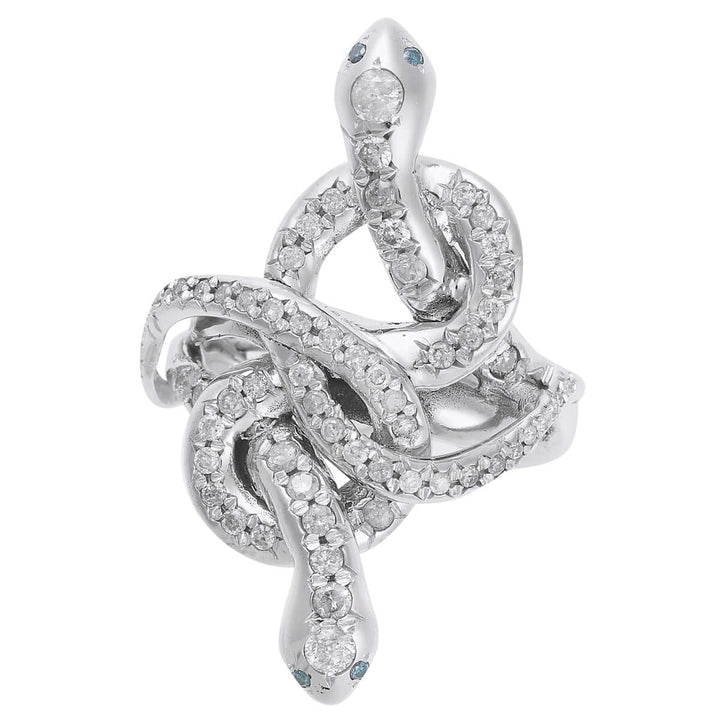 Poison Hug Ring W - Grey D - Blue D - SNAKES - Ileana Makri