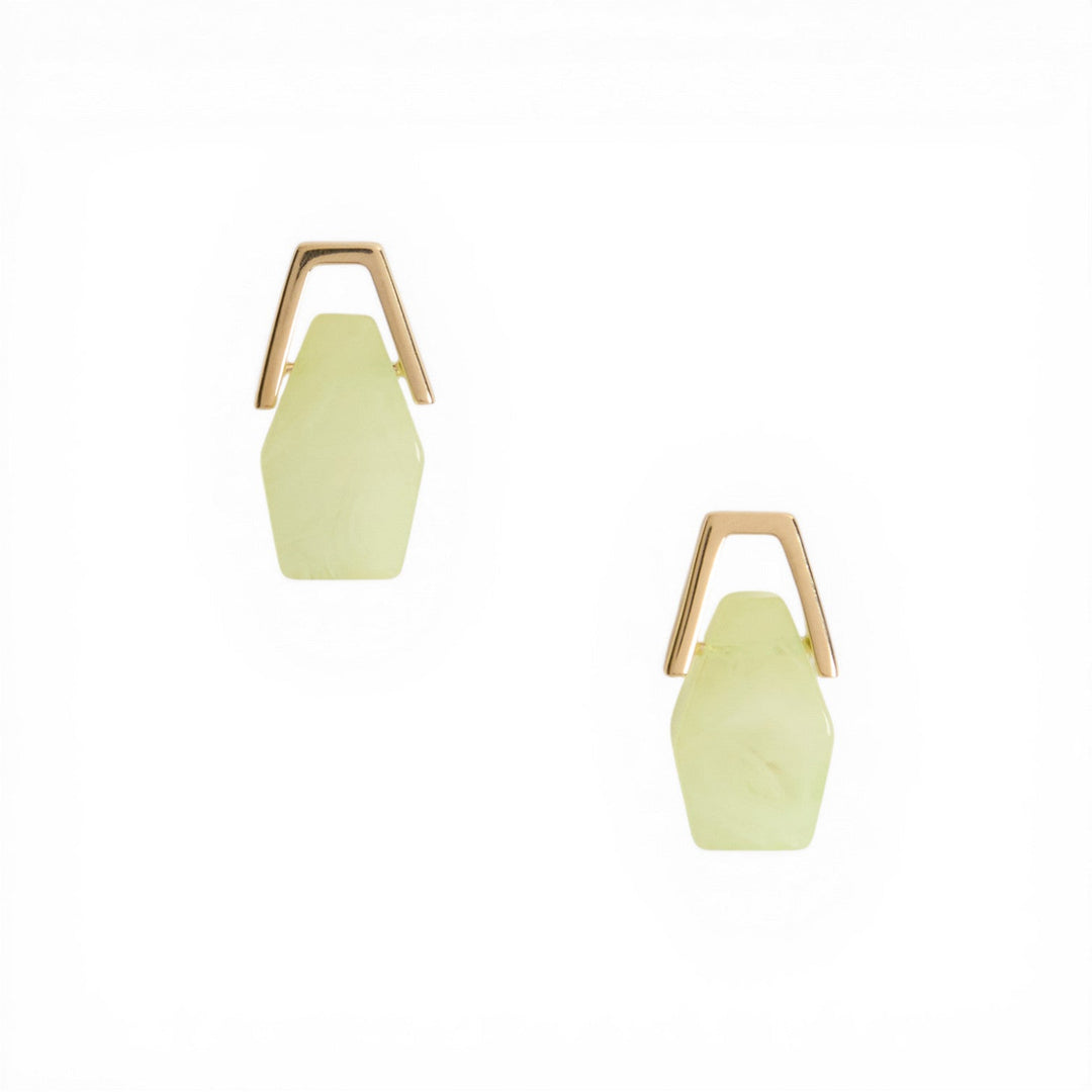 Portal Earrings Green Resin - La Double J Accessories - Ileana Makri