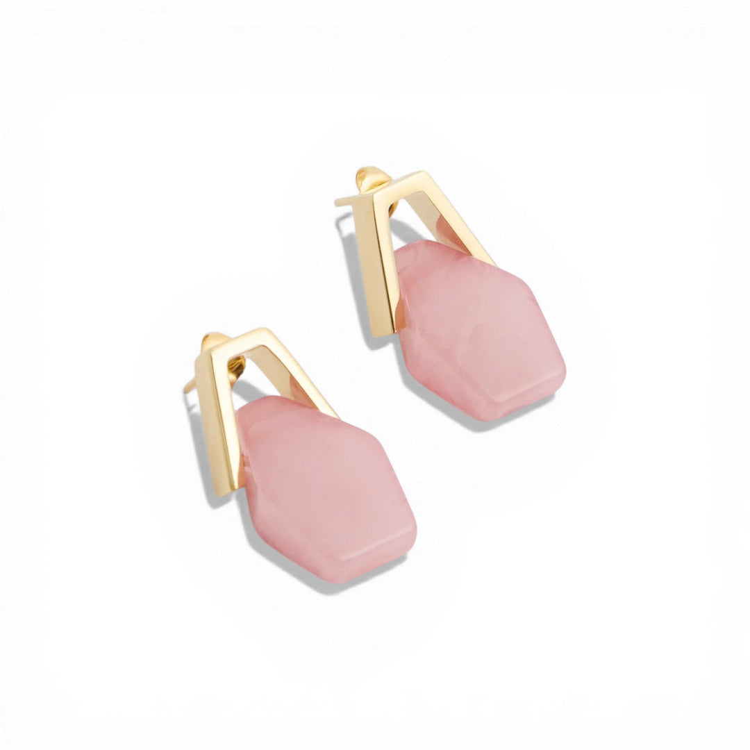 Portal Earrings Pink Resin - La Double J Accessories - Ileana Makri
