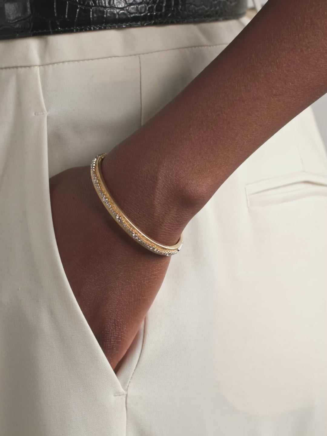 Diamond Ripple Bangle