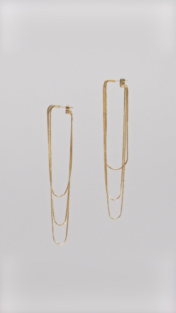 Nighttime Snake Earrings