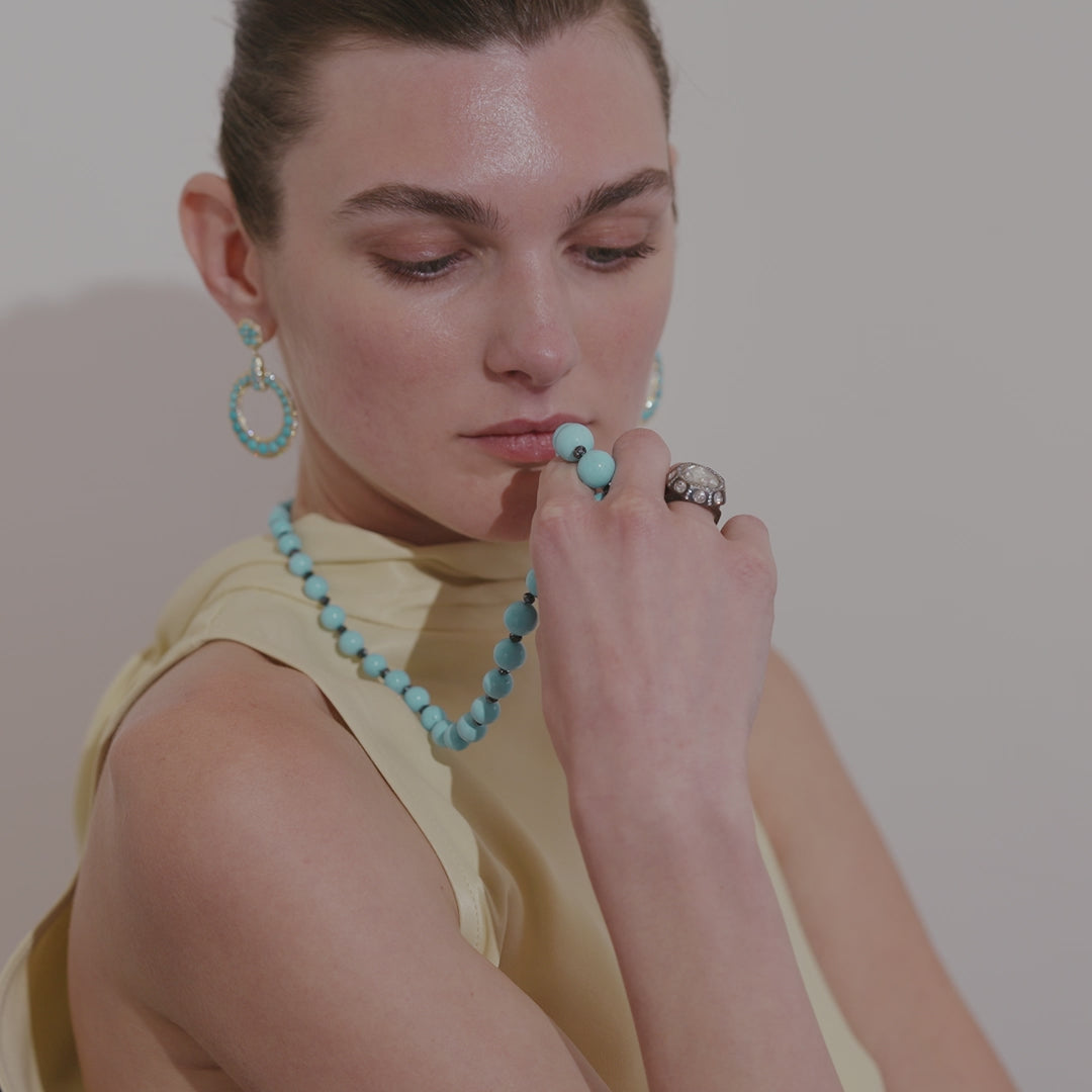 Turquoise Sun Earrings
