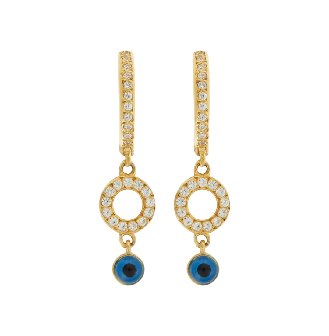 Protection Drop Midi Hoops - Eye M Eyes - Ileana Makri