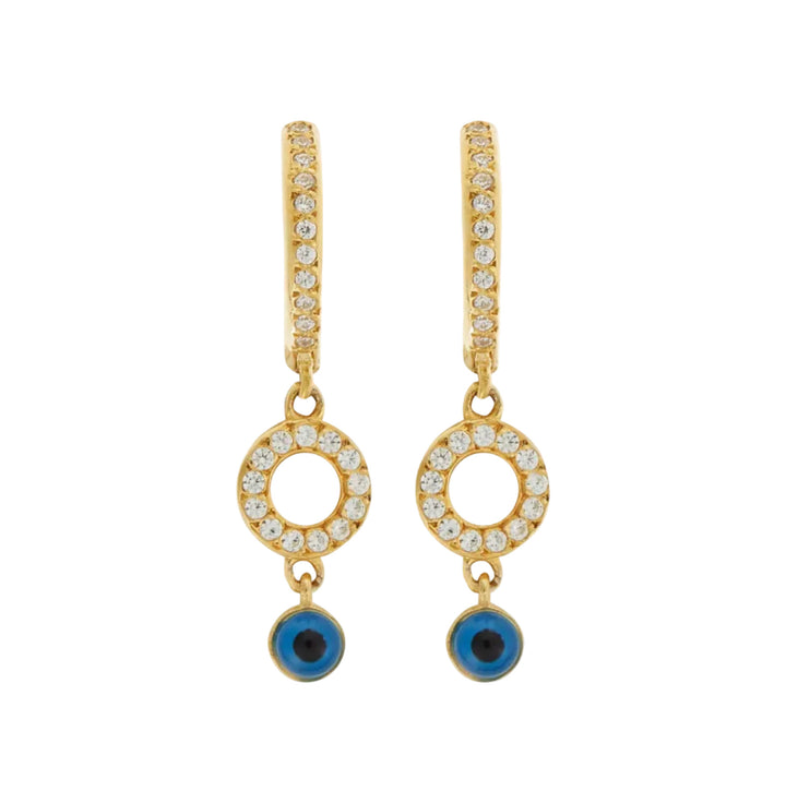 Protection Drop Midi Hoops - Eye M Eyes - Ileana Makri
