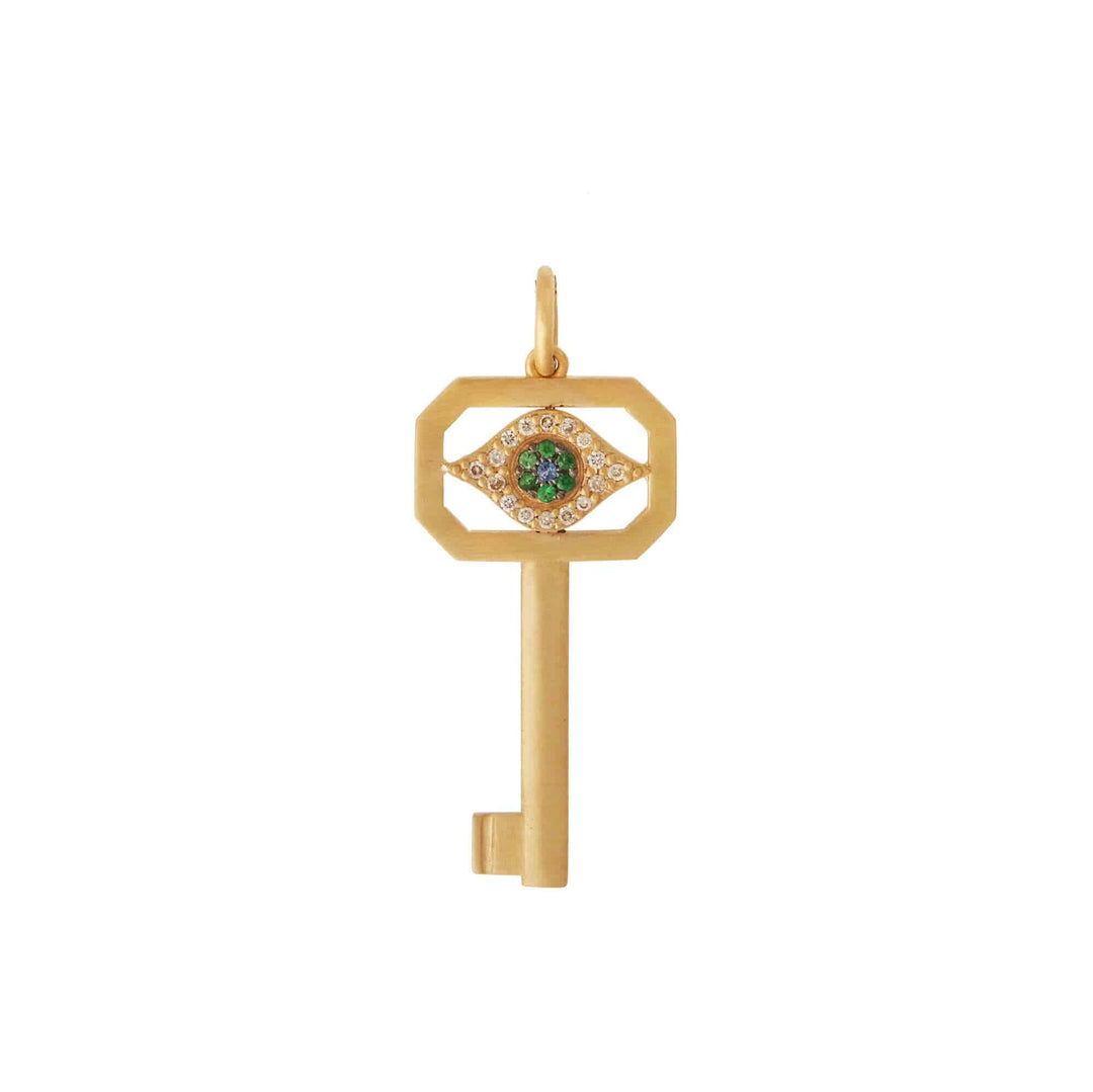 Protection Key Diamond Lock Chain Bracelet - EYE LOVE - Ileana Makri