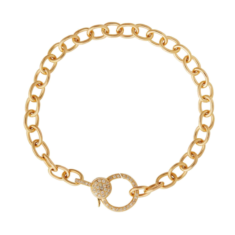 Protection Key Diamond Lock Chain Bracelet - EYE LOVE - Ileana Makri