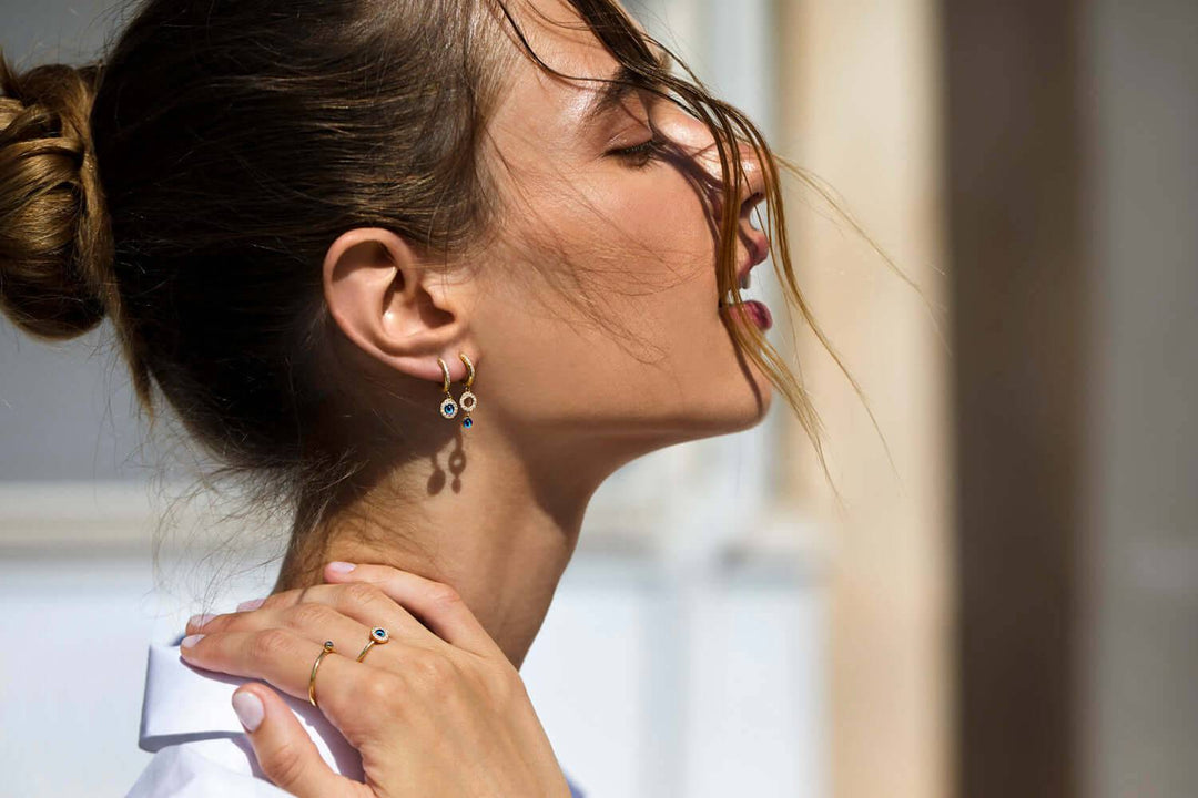 Protection Midi Hoops - Eye M Eyes - Ileana Makri