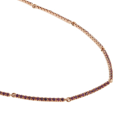 Purple Diamond Riviera Necklace - Classic - Ileana Makri store