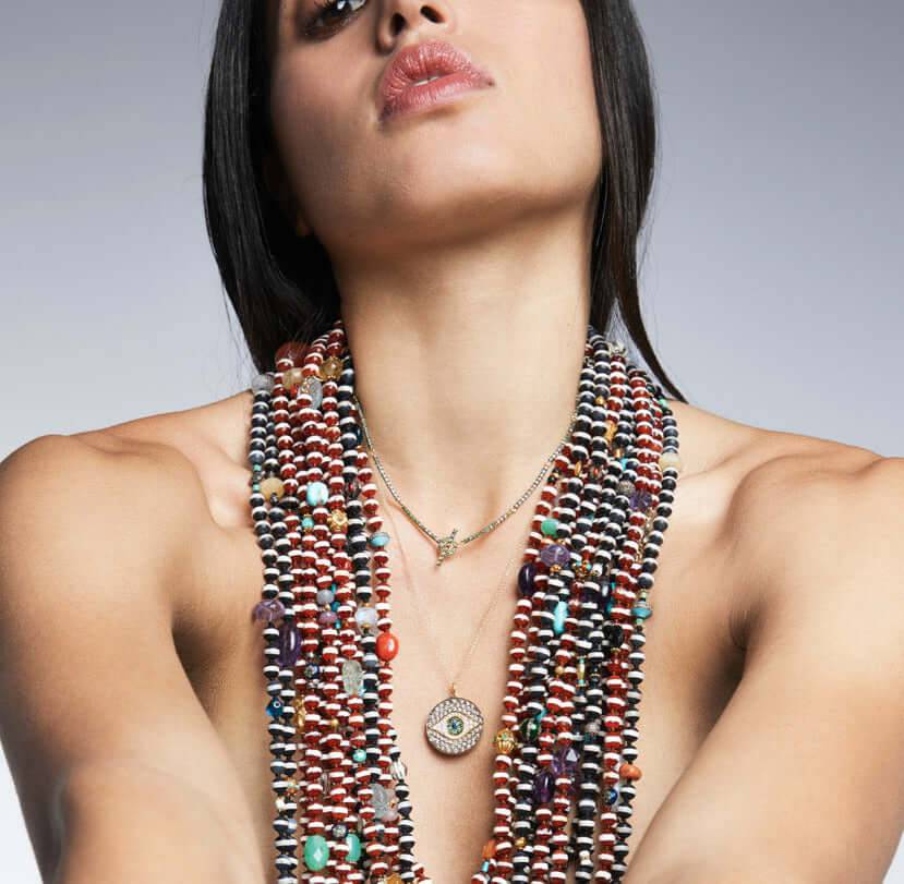 Purple Diamond Riviera Necklace - Classic - Ileana Makri