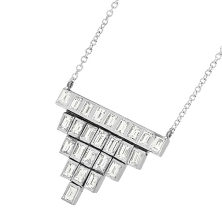 Pyramid Baguette Necklace W - D - Baguette - Ileana Makri