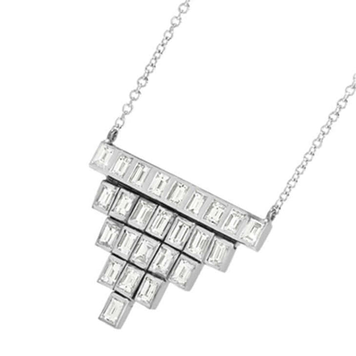 Pyramid Baguette Necklace W - D - Baguette - Ileana Makri
