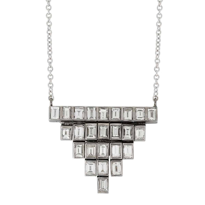 Pyramid Baguette Necklace W - D - Baguette - Ileana Makri