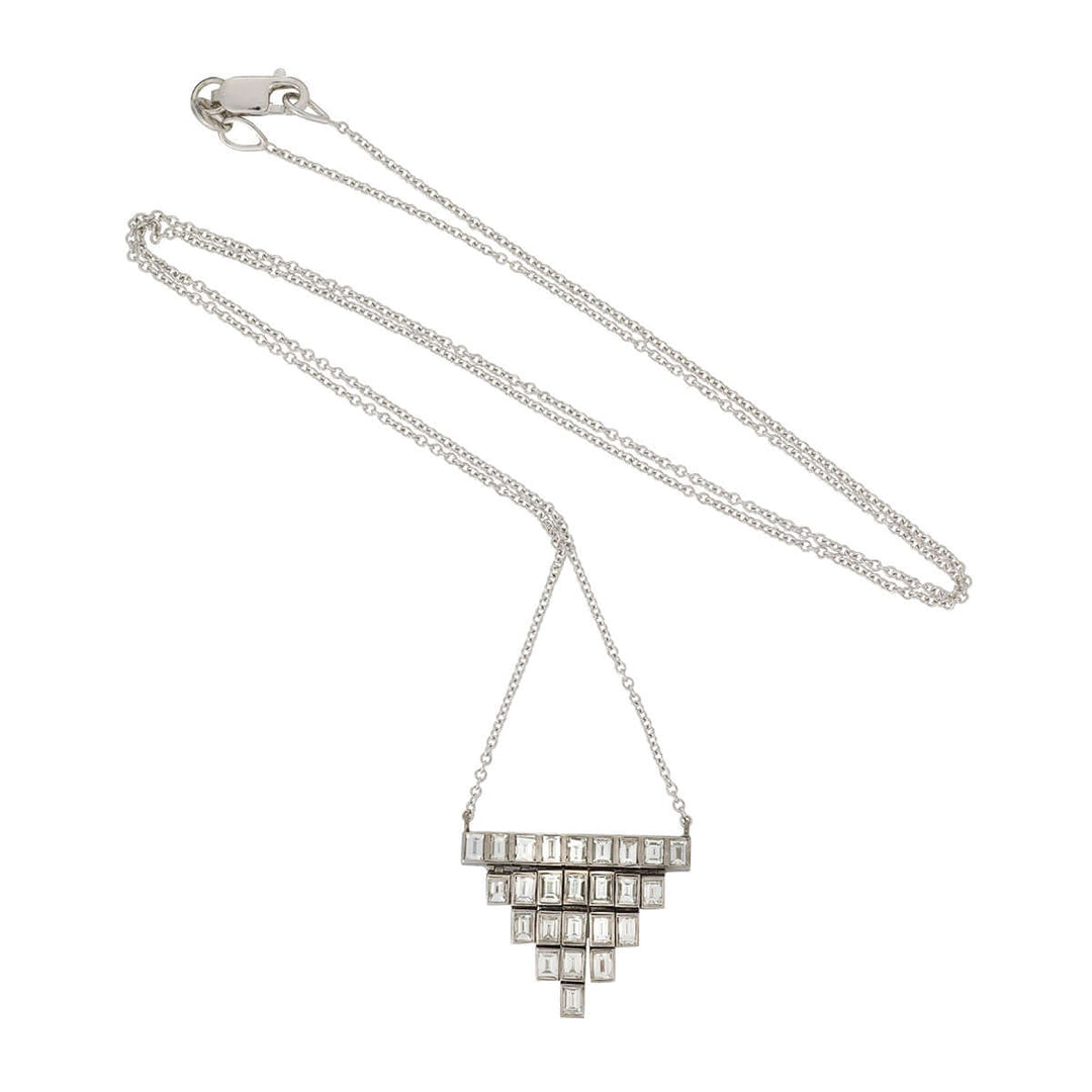 Pyramid Baguette Necklace W - D - Baguette - Ileana Makri