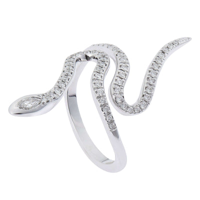 Queen Curled Snake Ring W-D - SNAKES - Ileana Makri store