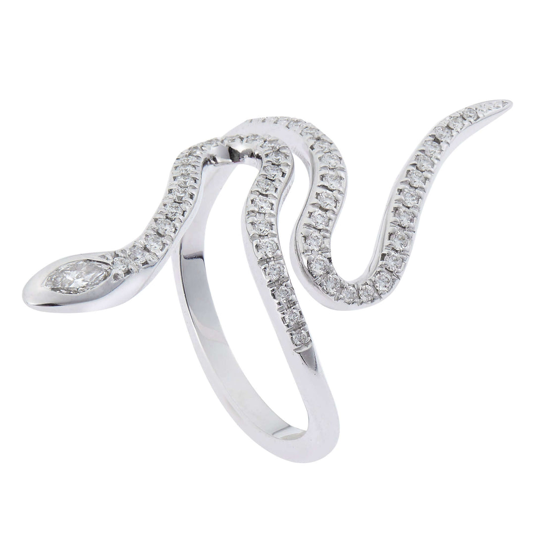 Queen Curled Snake Ring W - D - SNAKES - Ileana Makri