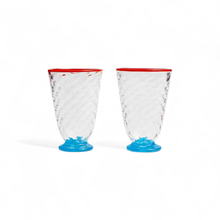 Quilted Glasses Blue (Set of 2) - La Double J Home - Ileana Makri