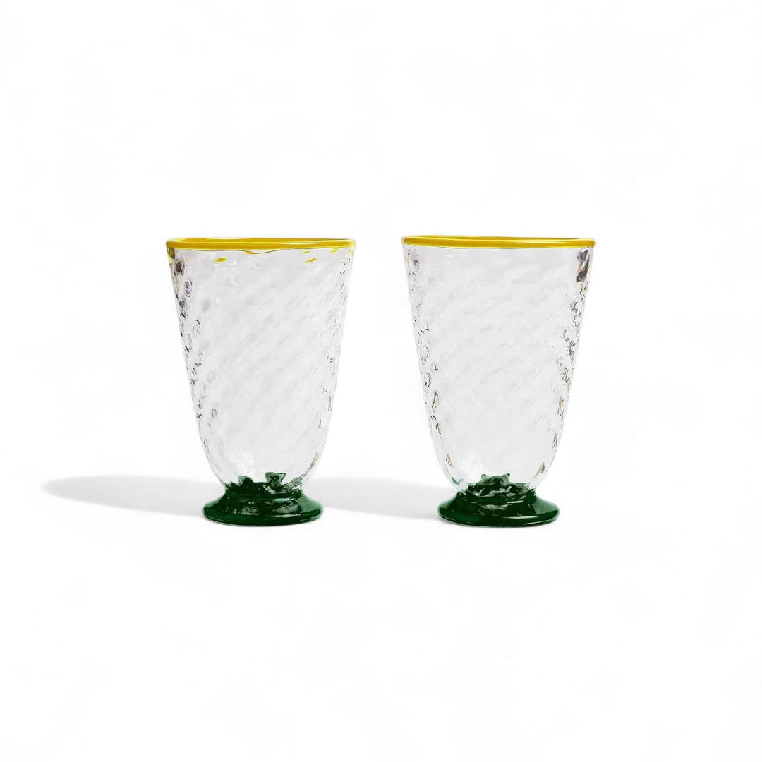 Quilted Glasses Green (Set of 2) - La Double J Home - Ileana Makri