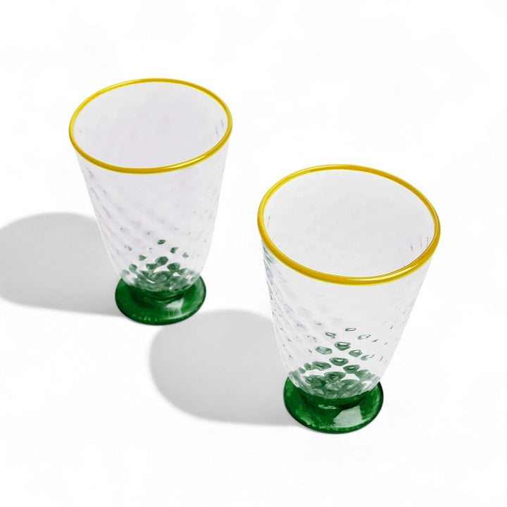Quilted Glasses Green (Set of 2) - La Double J Home - Ileana Makri