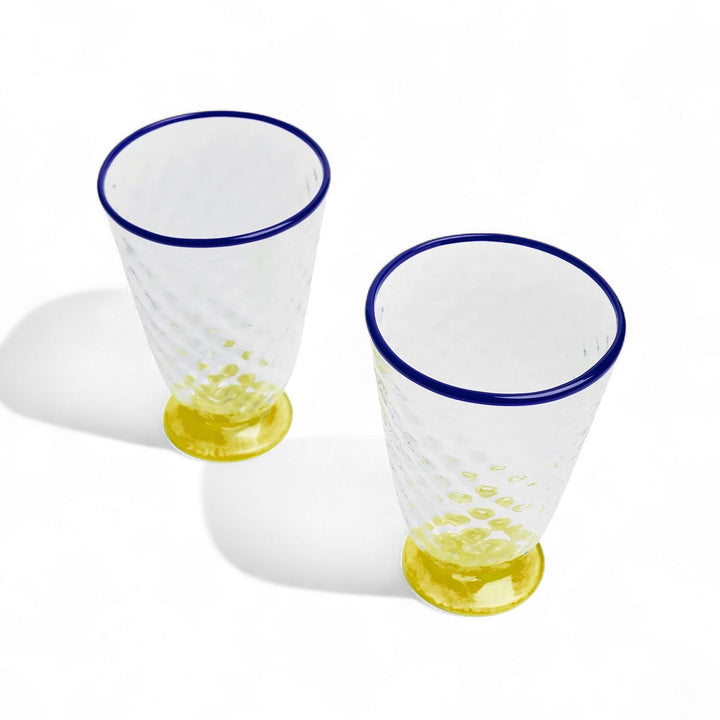 Quilted Glasses Yellow (Set of 2) - La Double J Home - Ileana Makri