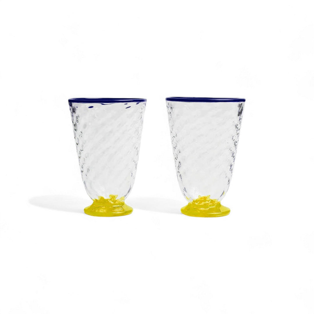 Quilted Glasses Yellow (Set of 2) - La Double J Home - Ileana Makri