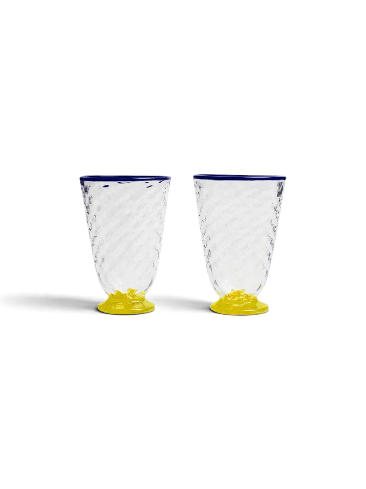 Quilted Glasses Yellow (Set of 2) - La Double J Home - Ileana Makri