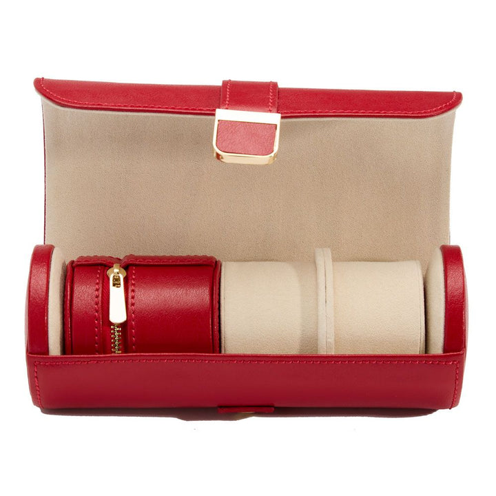 Palermo Watch Roll with Jewellery Pouch Red, Watch Case, Ileana Makri