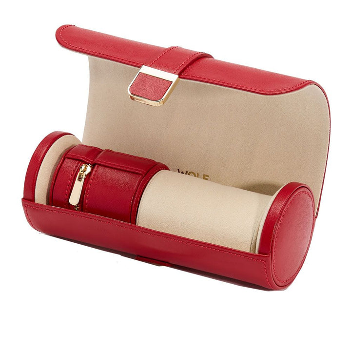 Palermo Watch Roll with Jewellery Pouch Red, Watch Case, Ileana Makri