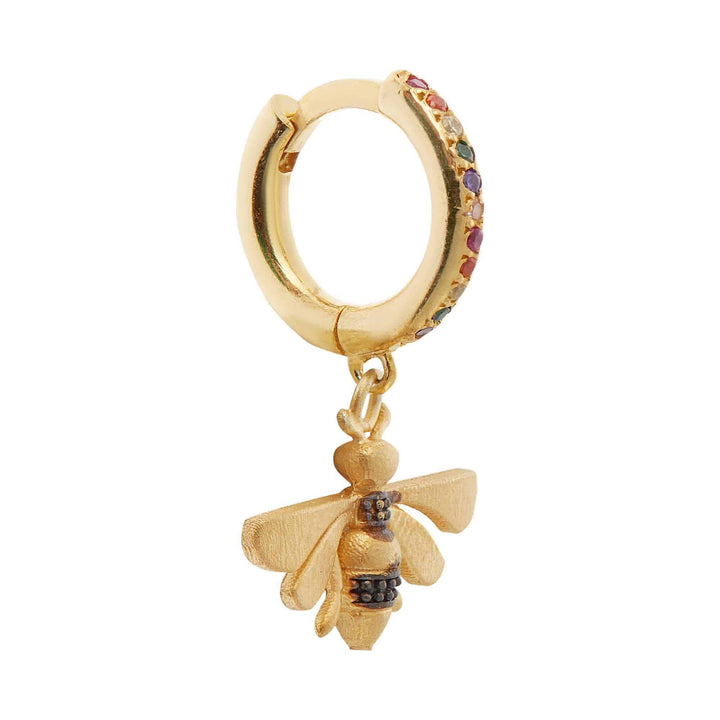 Rainbow Bee Midi Hoops - Eye M Be Happy - Ileana Makri store