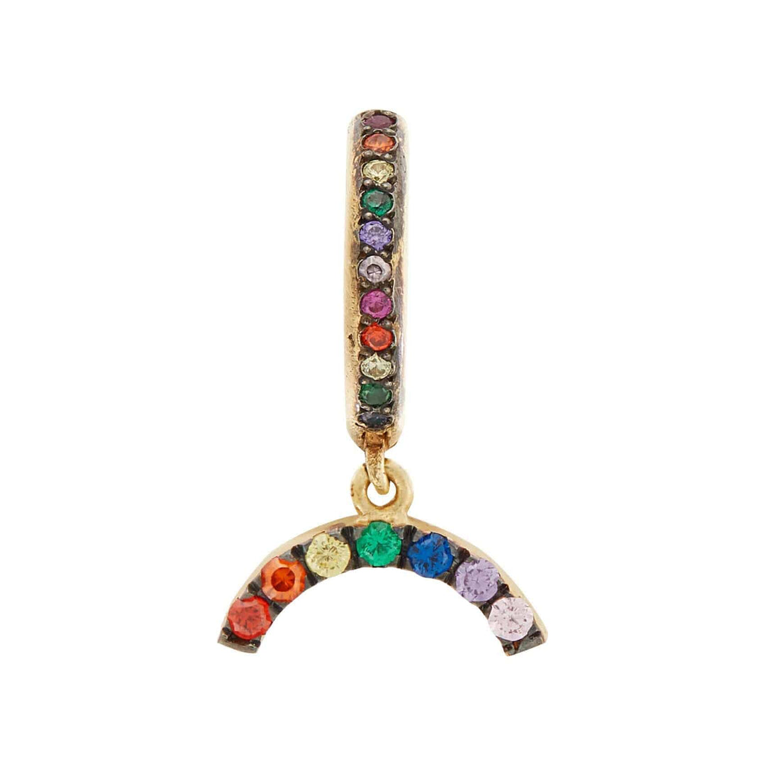 Rainbow Charm Midi Hoops - Eye M Hearts - Ileana Makri